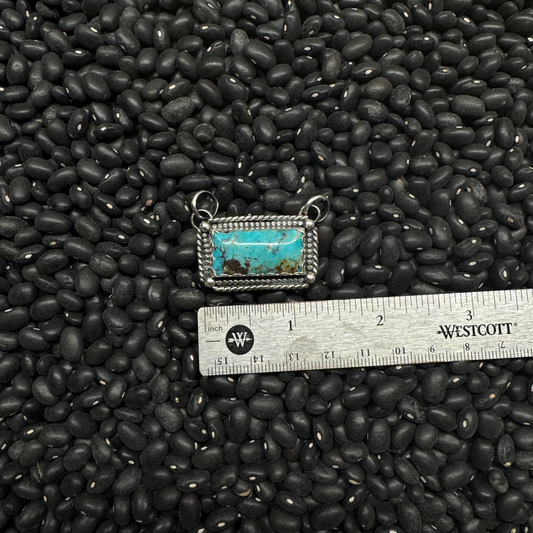 Mexican turquoise bar pendant