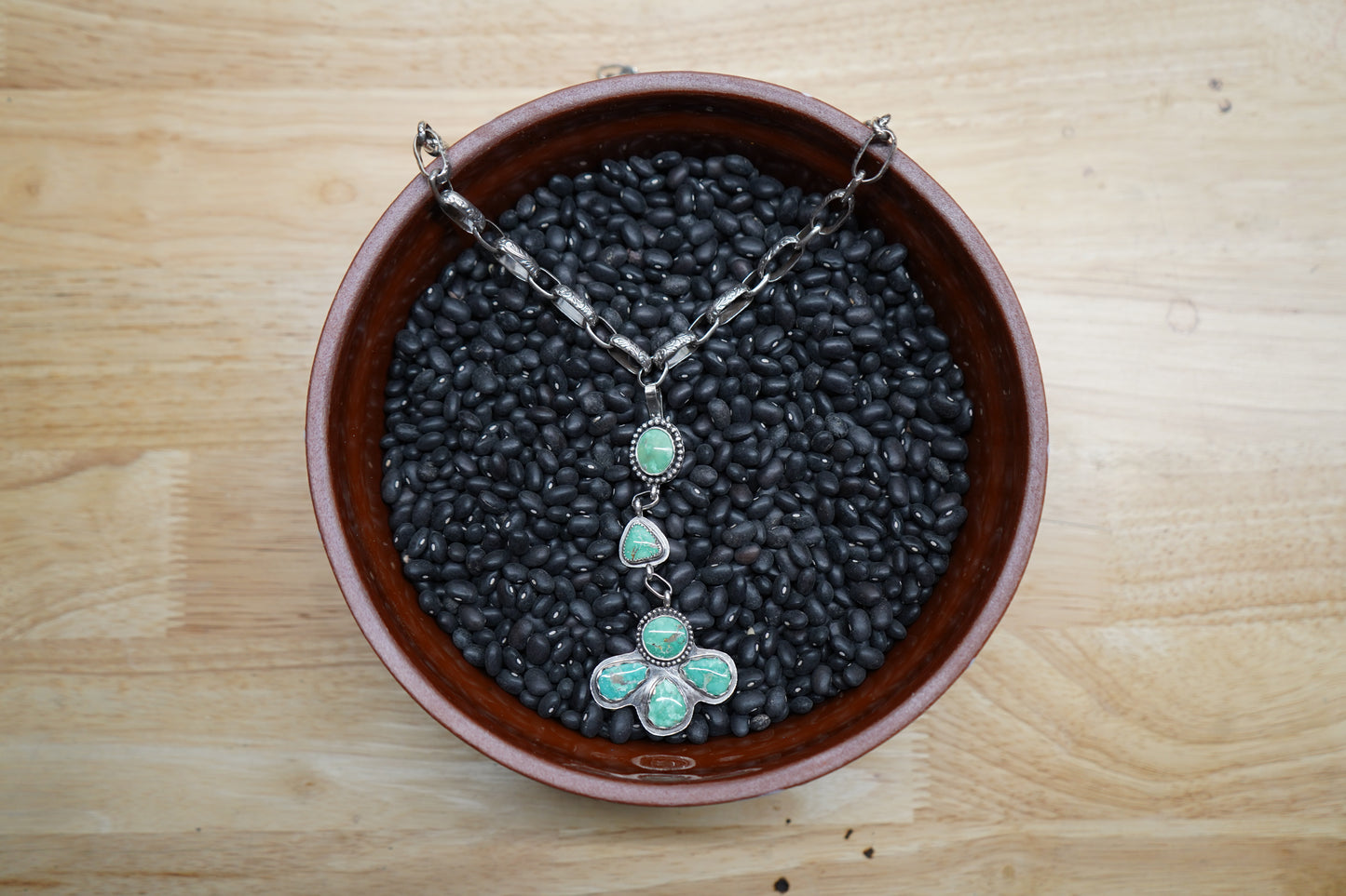Emerald Valley Turquoise Lariat Necklace