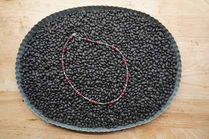 Spiney and silver bead necklace