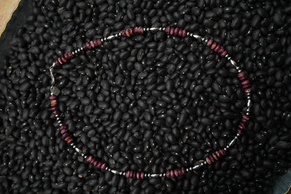 Spiney and silver bead necklace